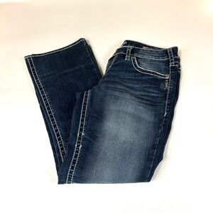 Silver Jeans Women’s Aiko Bootcut Size W31/L31 Dark Wash Denim Blue #2708